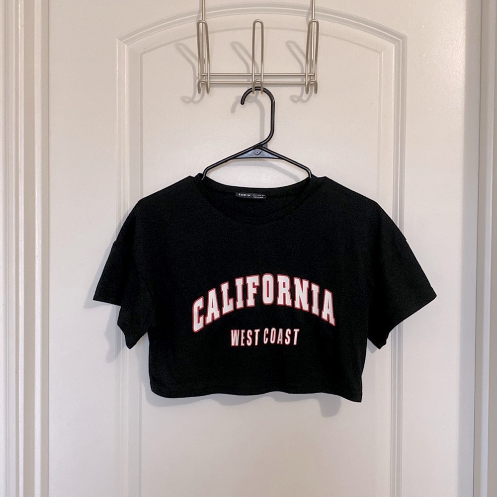 Black California Crop Top